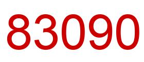 Number 83090 red image