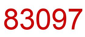 Number 83097 red image