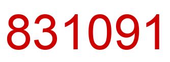 Número 831091 imagen rojo
