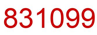 Number 831099 red image