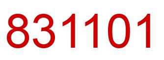 Number 831101 red image