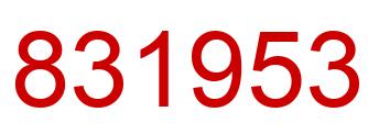 Número 831953 imagen rojo
