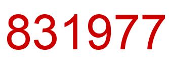 Number 831977 red image