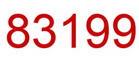 Number 83199 red image