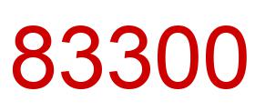 Number 83300 red image