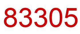 Number 83305 red image