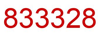 Number 833328 red image