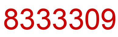 Número 8333309 imagen rojo