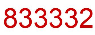Number 833332 red image