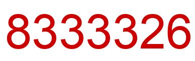 Number 8333326 red image