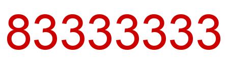 Number 83333333 red image