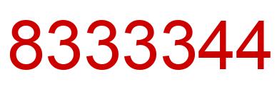 Número 8333344 imagen rojo