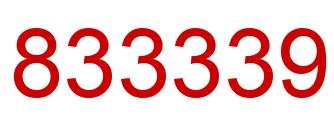Número 833339 imagen rojo