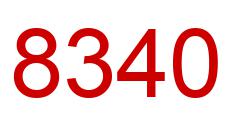Number 8340 red image