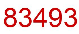 Number 83493 red image