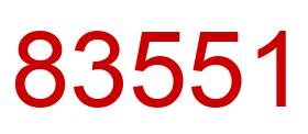 Number 83551 red image