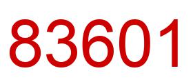 Number 83601 red image
