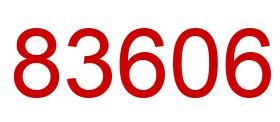 Number 83606 red image