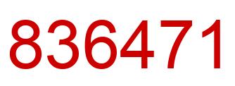 Number 836471 red image