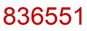 Number 836551 red image