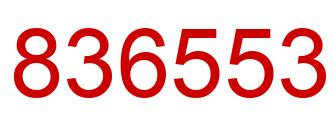 Number 836553 red image