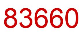 Number 83660 red image