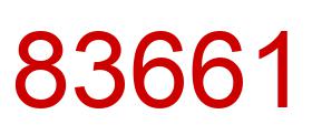 Number 83661 red image