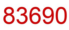Number 83690 red image