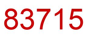 Number 83715 red image