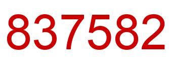 Number 837582 red image