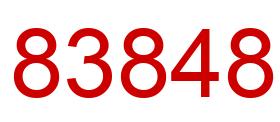 Number 83848 red image