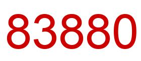 Number 83880 red image