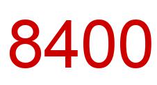 Número 8400 imagen rojo