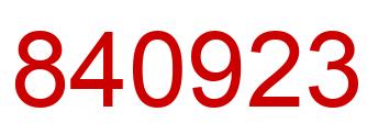 Número 840923 imagen rojo