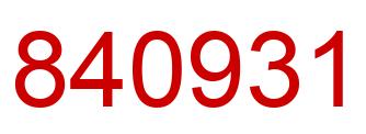 Número 840931 imagen rojo