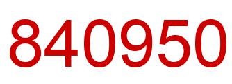 Número 840950 imagen rojo