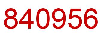 Number 840956 red image