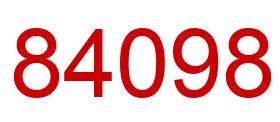 Number 84098 red image