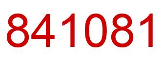 Number 841081 red image