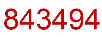 Number 843494 red image