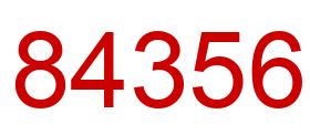 Número 84356 imagen rojo