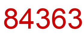 Number 84363 red image