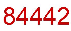 Number 84442 red image