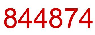 Número 844874 imagen rojo