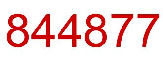 Número 844877 imagen rojo