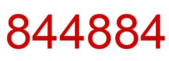 Número 844884 imagen rojo