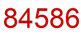 Number 84586 red image