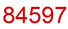 Número 84597 imagen rojo