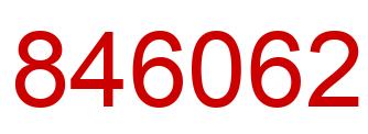 Número 846062 imagen rojo