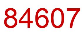 Number 84607 red image
